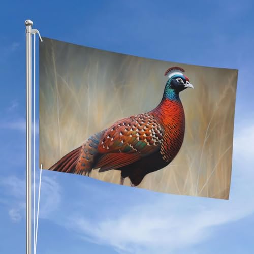 Drapeau de faisan rouge résistant pour décorer un grand mur extérieur - 2