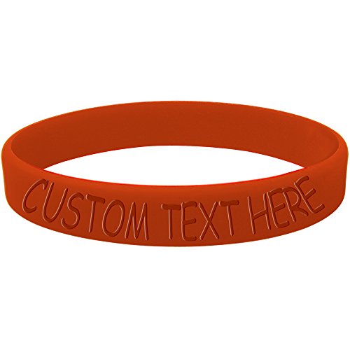 Body Candy Customizable Red Silicone Style 2 Stretch Personalized Message Bracelet