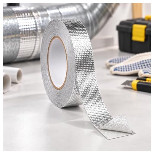 Self-Adhesive Heat-Resistant Foil Tape, 1.18 in x 32.8 ft