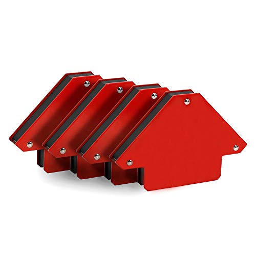 4Pack of 25LB Arrow Welding Magnets Set Arc Tig Mig Welding Magnetic Arrow Holder Multi-angle Metal Working Tools and Equipment Welding Accessories For Soldering Welding Assembly Pipes Installation