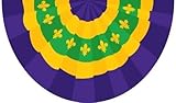 Trade Winds 5x3 New Orleans Mardigras Mardi Gras Bunting 3x5 Flag Yellow Green Purple Fan Premium...