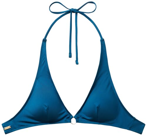 Haut de bikini bleu Benetton 3vik5r057 rembourré pour femme S