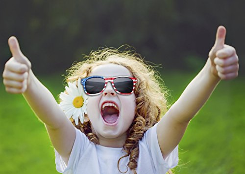 grinderPUNCH Kids American USA Flag Sunglasses for Boys and Girls Ages 3-104