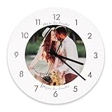 Durchdachte Personalisierung: Wählen Sie Text und Foto für Uhren zur Wand, um Einzigartigkeit und Besonderheit des Moments zu unterstreichen.