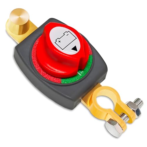 Quick Battery Disconnect Switch 12V 48V - 275A ON/Off Power Isolator Kill Switch for Car Boat Marine...