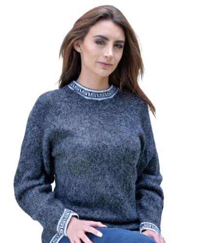 Image of Gamboa Alpaca Sweaters for Women Lightweight Ladies Knit Sweater Womens Tops Dark Grey