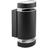 ABMESSUNGEN & VORTEILE: Robuste Verarbeitungsqualität der Wandleuchte, hoch belastbar, Wassergeschützt IP44 - Höhe: 235mm, Breite: 110mm, Tiefe: 109mm