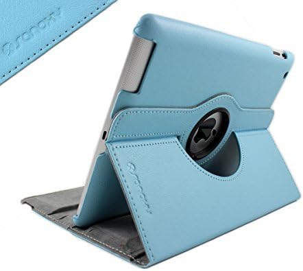Sanoxy 360 Degrees Rotating Stand PU Leather Case for iPad 2/3/4, iPad 2nd Generation, Blue (SANOXY-IPAD360-BLU)