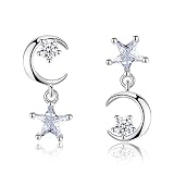 Pendiente genérico Personalidad de la mujer Diamante de imitación Decoración del partido Pendientes Cristal Estrellas Luna Colgante Pendientes Joyería de las mujeres Pendientes para mujeres