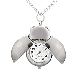 Höch Qualität SSITG Uhr Taschenuhr Marienkäfer Käfer Uhr Kettenuhr Quarz Kette Pocket Watch GoSSITG Uhr Silber
