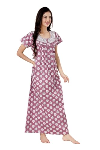 Image of Soulemo Women's Pure Cotton Floor Length Nighty 1682