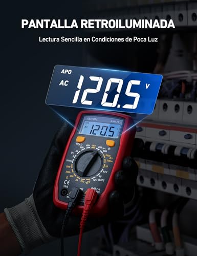 AstroAI Multímetro Digital, Polímetro para Corriente CC...