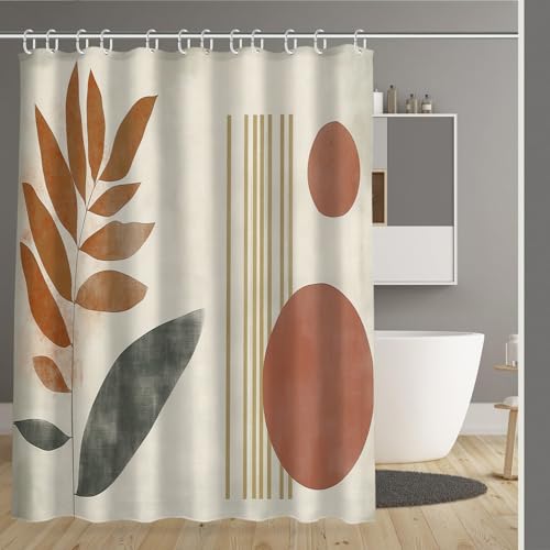 Rideau de douche imperméable 150x180 cm en polyester lavable géométrique - 2