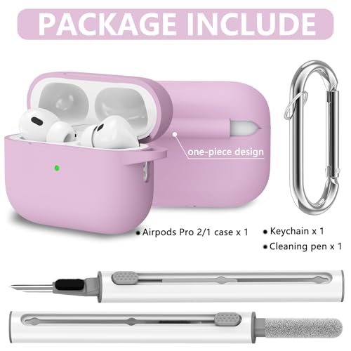 Image of Ljusmicker for AirPods Pro Case Cover with Cleaner Kit,Light Lilac