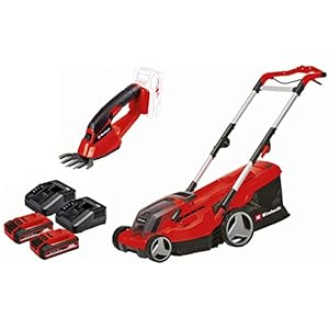 Einhell Accu Grasmaaier GE-CM 36/37 Li + accu Grasschaar GE-CG 18/1 Li Power X-Change (Li-ion, 2x 18 V, 37 cm maaibreedte, incl. 2x 3.0 Ah accu’s en 2x opladers)