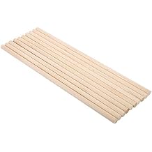 Gavigain 10pcs 30cm Long Wooden Sticks DIY Wooden Arts Craft Sticks Dowels Pole Rods Sweet Trees Wood Tool 5 Sizes10MM*30CM