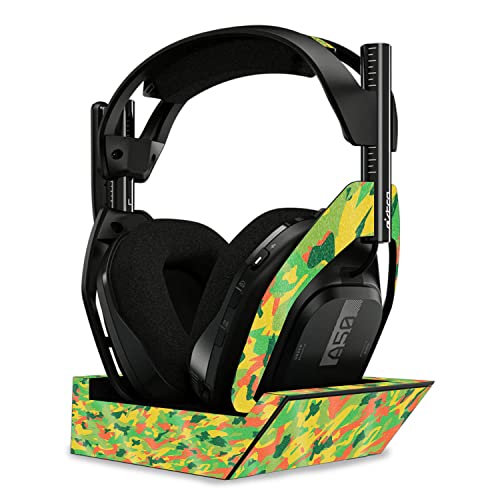 Image of MightySkins Glossy Glitter Skin Compatible with Astro A50 Wireless Headphones + Base Station (Gen 4) - Spring Camouflage | Protective, Durable High-Gloss Glitter Finish | Easy to Apply