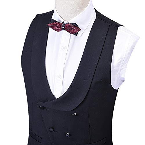 Mens Suit Vest Double Breasted Waistcoat Groom Wedding Party Suit Vest2