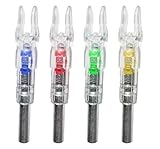 XHYCKJ 4PCS Automatically Lighted Nocks for Arrows with 6.20mm/.244”Inside Diameter LED Lighted Archery Nocks for Hunting Shooting