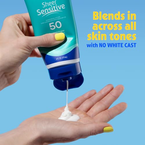 Image of Banana Boat Sheer Sensitive Sunscreen Lotion SPF 50, 6 Fl Oz (Pack of 12)