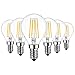 Produktbild LVWIT E14 Filament LED Lampen Tropfenform, 7W LED Birne 1055LM, Ersetzt 75W Glühbirnen, Warmweiß 2700K Energiesparlampe, Glas Fadenlampe, Nicht Dimmbar, 6er Pack