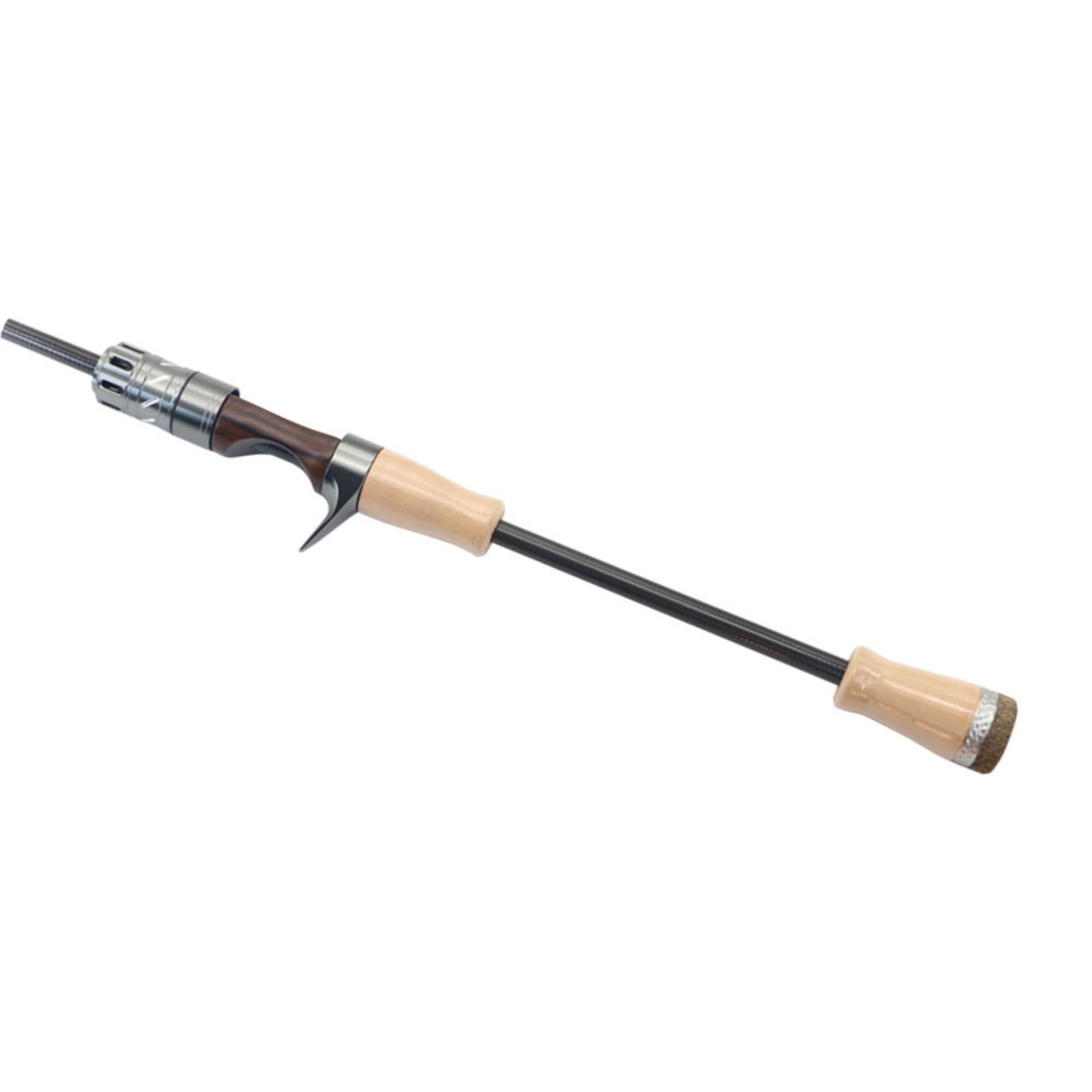Manico per Canna da Pesca Manico Impugnatura Porta Mulinello Tubo Set Componenti con Presa Confortevole E Look Classico E Legno Assemblaggio