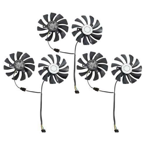 Cwmiibili 3 Pair Graphics Card Fan 85mm Ha9010H12F-Z 4Pin Cooler Fan for GTX 1060 Oc 6G GTX 960 P106-100 P106 Gtx1060 Gtx960