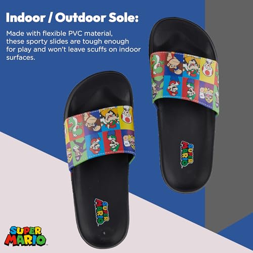 Nintendo Mens Mario Slide Sandals - Super Mario Shoes - Mario, Luigi, Kirby and Donkey Kong Slide Sandals Shoes3