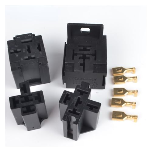 Soporte de enchufe de relé automotriz de 5 pines con terminales de cobre para instalaciones 12v 3