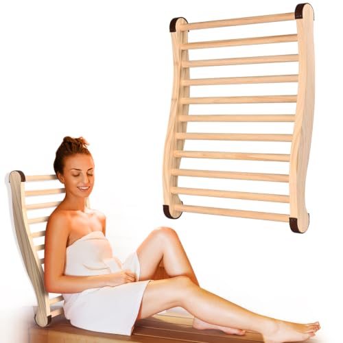 Upgraded Sauna Backrest, 20' Sauna Accessories, S-Shaped Ergonomic Design