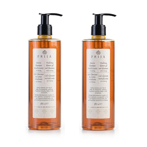 Prija Vitalising 2 in 1 Shower Gel and Shampoo with Ginseng 2x 12.85 fl oz