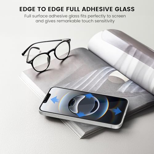 Image of GRIPP 0.3mm Japanese HD Tempered Glass Screen Protector for iPhone 16e, iPhone 17e, iPhone 14, iPhone 13, iPhone 13 Pro (6.1 inch), 2.5D Round Edges, Scratch-Resistant, 9H Hardness, Bubble Free