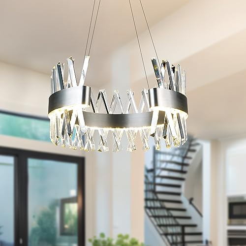 Blanc chaud 3000 K suspension en cristal noir design YangRy