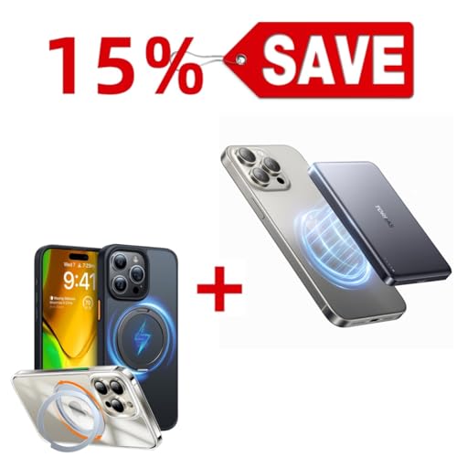TORRAS Magnetic Case & Magnetic MiniMag Power Bank, 10,000mAh - Buy Together to Save 15%