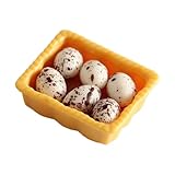 YIXANNX Mini Dollhouse Eggs Set Resin Mini Food Toys For Imaginative Pretend Play Cultivate Childrens Imagination And Creativity Dollhouse Miniature Egg Models - Image 1