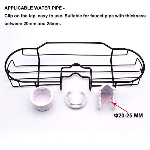 Shikaman Sink Organizer - Faucet Sponge Holder Dish Cloth Hanger Bathroom Faucet Rack,Faucet Storage Rack Hanging Shower Caddy thumb #1