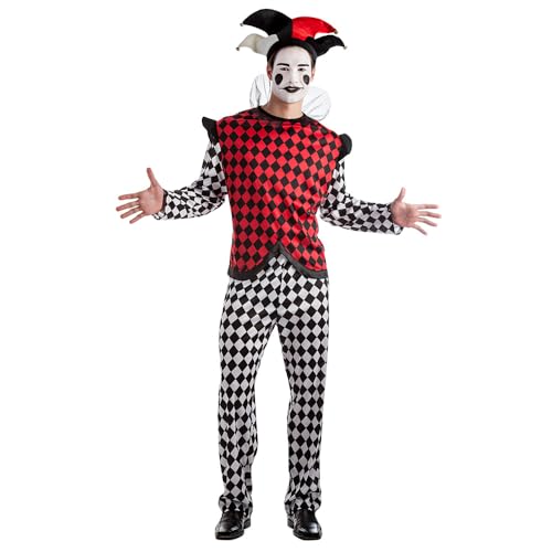 Boland - Kostüm Harlekin für Herren, Faschingskostüm, Kostümset für Halloween, Karneval und Mottoparty Boland - Kostüm Harlekin für Herren, Faschingskostüm, Kostümset für Halloween, Karneval und Mottoparty