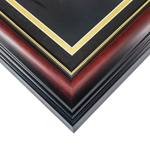 Gmframes Graduation Photo Shadow Box Frame With Tassel Holder For 8X10 Pictures,Real Glass,Black Over Gold Double Mat,Wall & Tabletop Design #TOP2