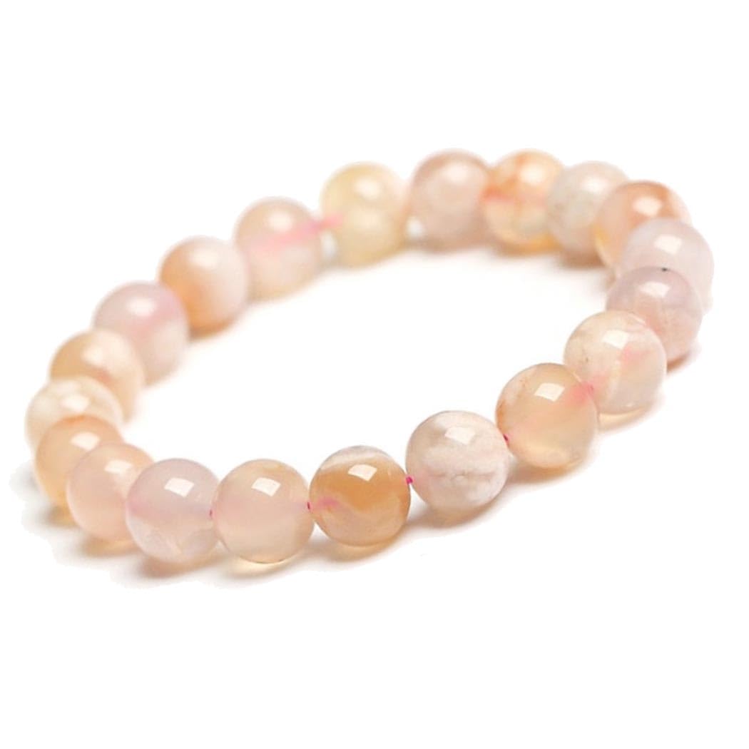 Amazon | 桜瑪瑙 ブレスレット 8-9mm 9-10mm 10-11mm 11-12mm 12-13mm