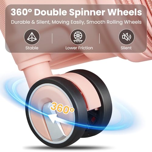 Luggage 4 Piece Sets(14/20/24/28), Hard Shell Ultra-Light Travel Suitcase Set With Spinner Wheels For Men Women3