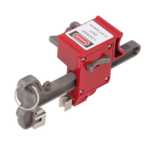 Ball Valve Lockout Device, Handle On Valve Lockout Industrial Faucet Handle Locks with 3Pcs Lockout Tagout Tags, Safety Water Faucet Lock for DN8?DN100 Pipe Diameter