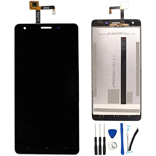 SOMEFUN Visualización LCD Digitizador Pantalla táctil Vidrio Panel Montaje Reemplazo para Oukitel K6000 Pro 5.5" Negro