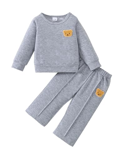 Image of Weebaby Toddler Girl Clothes Infant Girl Sweatsuit Baby Pant Set Outfits Fall Winter Clothing Little Clothes for Girl