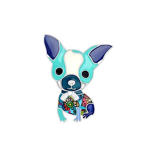 DFHTR Broches para Mujer De Aleación De Esmalte, Broches De Perro Chihuahua, Bonito Pin De Joyería De Animales para Bufanda, Ropa, Decoración para Niñas, Regalo para Amantes De Las Mascotas