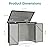 oneinmil Outdoor Storage Shed 5 x 3 FT, Horizontal Metal Shed with Lockable Doors, Waterproof Storage Cabinet with Lid Chain for Trash Can, Toys, Weeding Tools, for Garden, Backyard, Patio