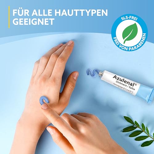 Azulenal Salbe mit Guajazulen – entzündungshemmende Creme bei Hautirritationen, Juckreiz - auch bei Hämorrhoiden, Analfissuren – lindert Rötungen, Brennen, Schmerzen und Spannungsgefühle (20 g)