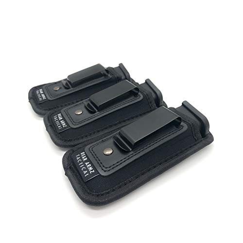 Universal IWB Magazine Holster | American Company | Mag Pouch Compatible with Glock 17 19 43 Sig P320 S&W M&P Shield | 6-21 Round Pistol Mags 9mm .40 .45 | Gun Ammunition Holsters | Handgun Ammo (3)