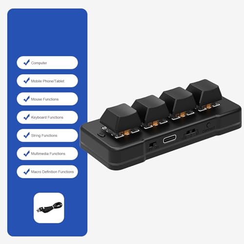 Teclado Mecánico Yoidesu Yoidesupi1m8texuh Bluetooth USB miniatura 3