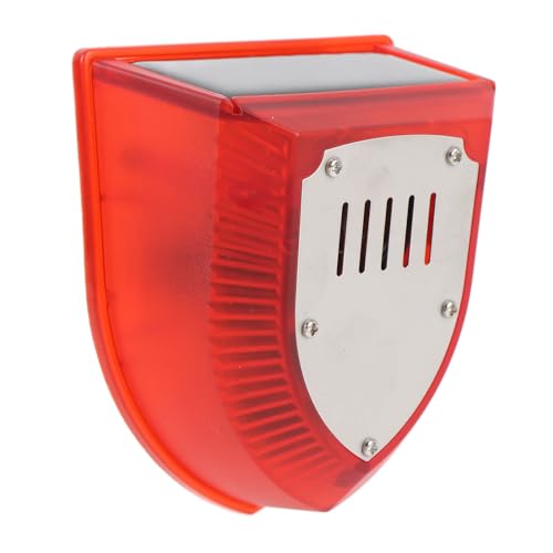 Solar Timing Sound and Light Alarm, Solar Charging with 100DB Sound, 3 Working Modes Sensor Flash Alarm, for Farm, House, Warehouse