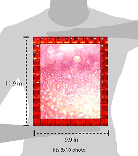 Isaac Jacobs Decorative Sparkling Red Jewel Picture Frame, Photo Display & Home Décor (8X10, Red) #TOP2